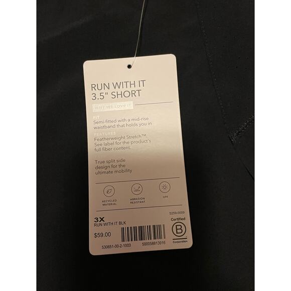 NWT Athleta Mesh Racer Run Short Coral AND Black Run With It 3.5 in. Short‎ 3X - Picture 12 of 13